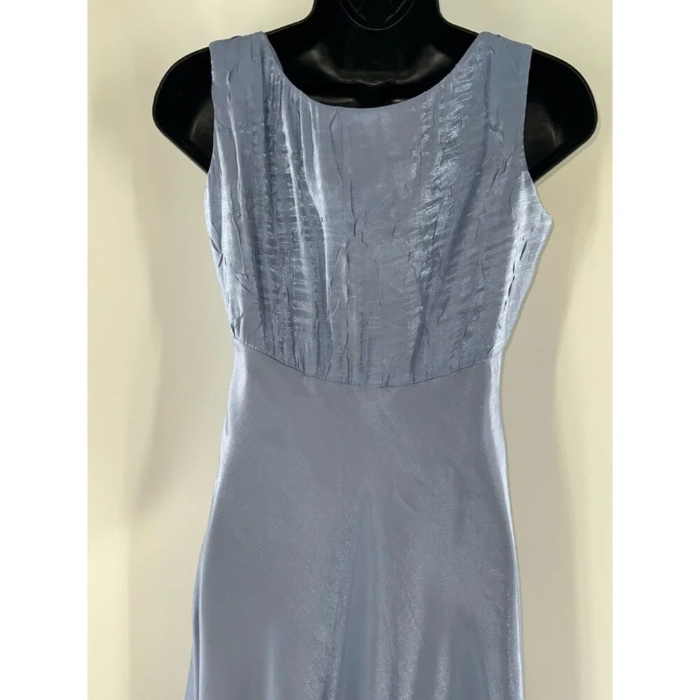 Alex Evenings Light Periwinkle Blue Maxi A Line Empire Waist Dress-Size 6P
